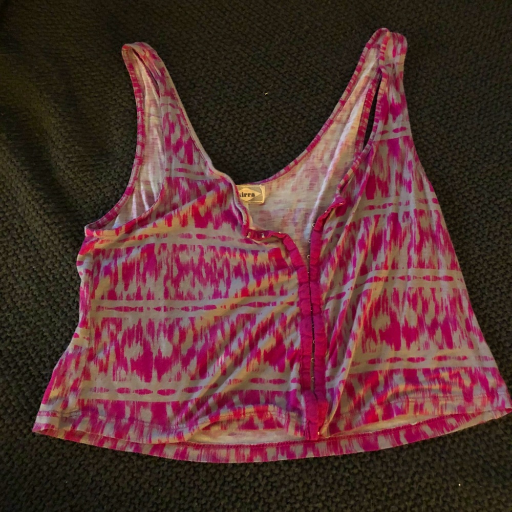 Pink and grey tribal pattern flowy top